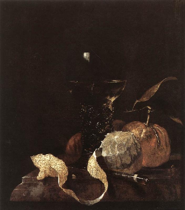 KALF, Willem Still-Life with Lemon, Oranges and Glass of Wine France oil painting art
